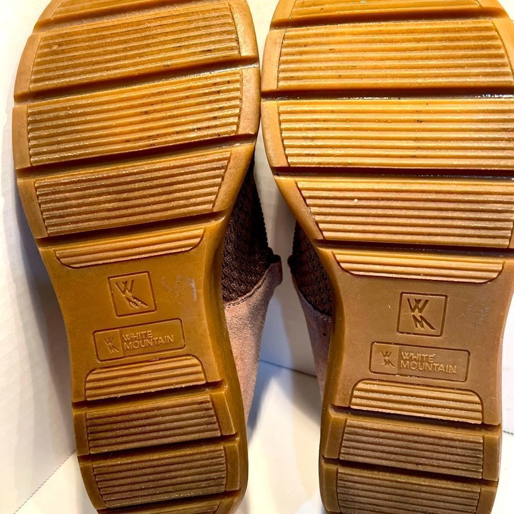 WHITE MOUNTAIN FOOTBEDS FEARLESS TEXTURED MULE SLIP ONS BEIGE FAB SIZE 10 NEW - Picture 5 of 5
